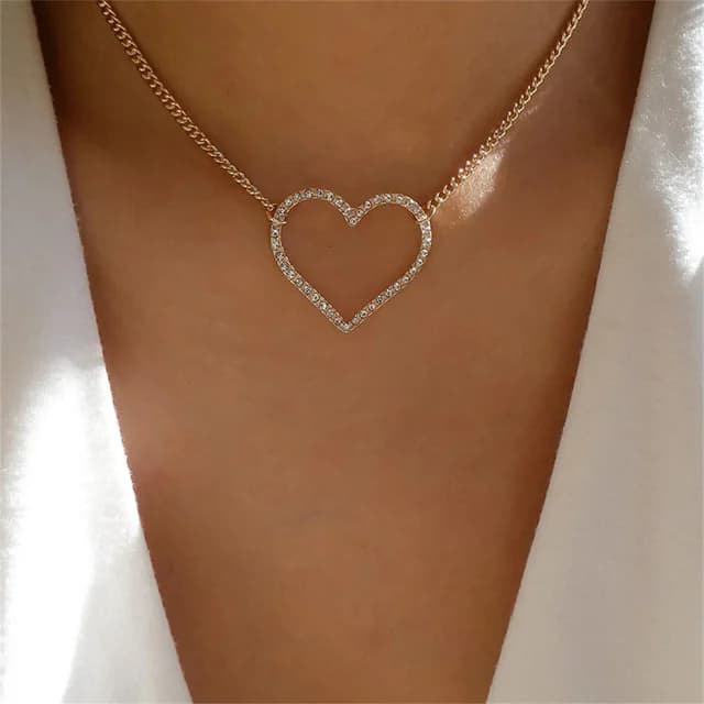 Collier avec pendentif goutte de lune et étoile à cinq branches en forme de cœur, couleur or à plusieurs niveaux, bijoux Vintage pour femmes - AliExpress