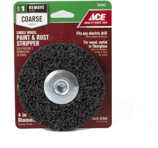Ace 4 in. Silicon Carbide Bolt-On Drill Mount Paint and Rust Remover Disc