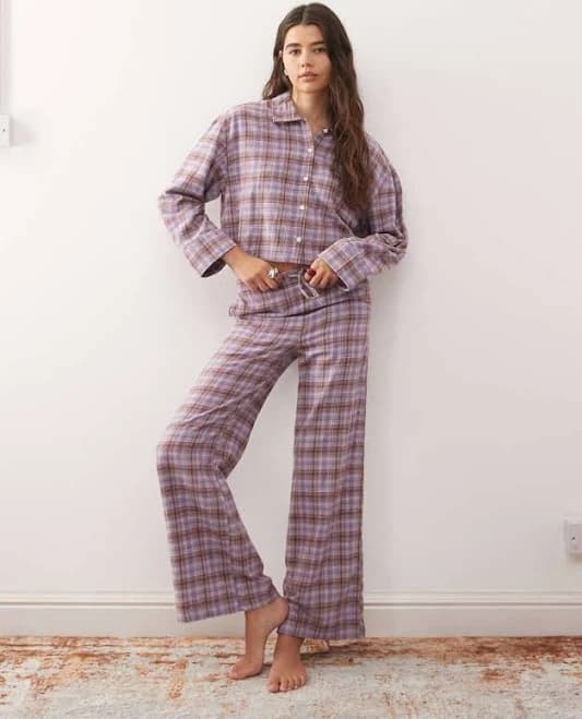 Monki Flannel Pajama Pants