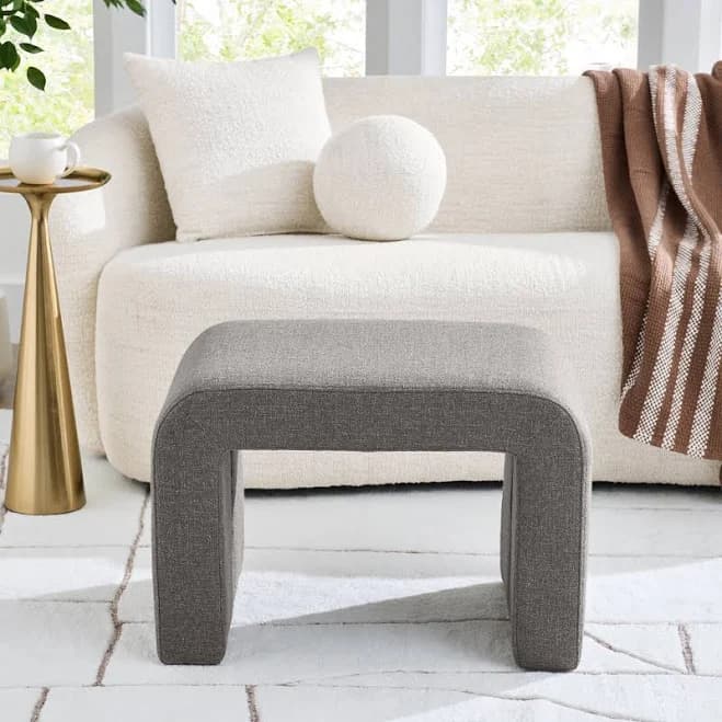 Better Homes & Gardens Juliet Waterfall Boucle Ottoman