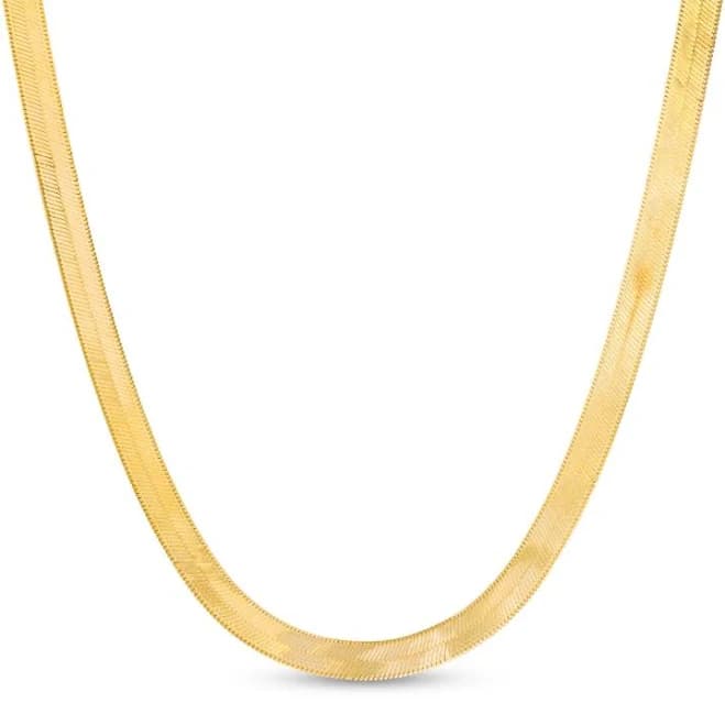 Zales 3.0mm Herringbone Chain Necklace in Solid 14K Gold