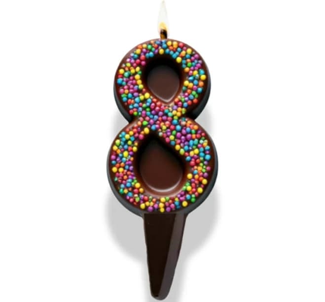 Yum-wick Edible Candle Chocolate Number