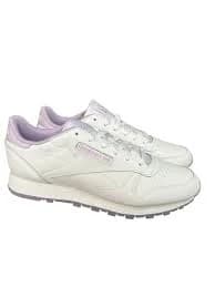 Reebok Women's Classic Leather Sneaker, White/light Purple Oasis, 11