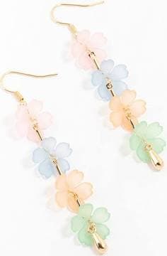 Lovisa Multicoloured Flower Strand Drop Earrings