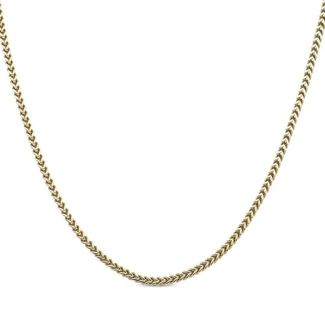 Foxtail Chain Necklace 2.5mm Yellow Ion-Plated Solid