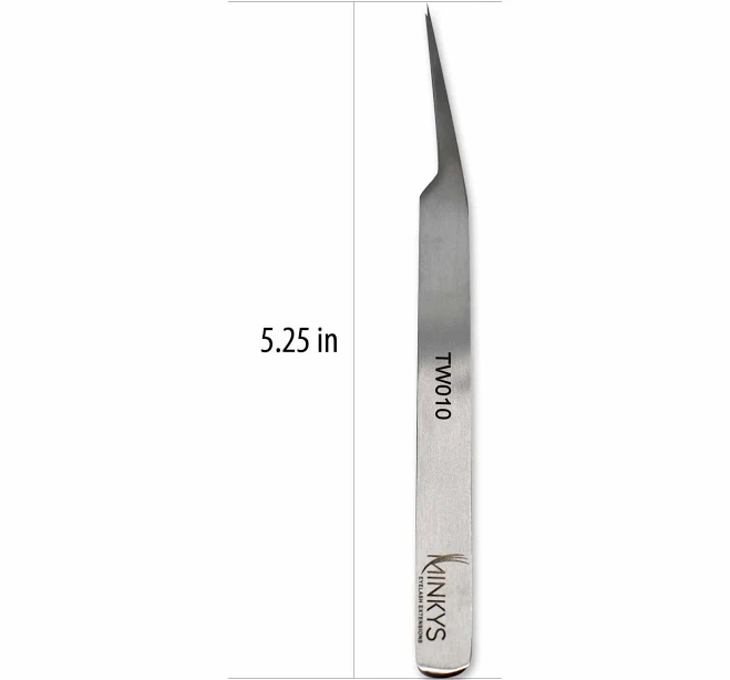 Minkys Curved Lash Tweezers for Eyelash Extensions