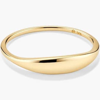 Mejuri 14K Yellow Gold Pinky Rings: Slim Signet Ring