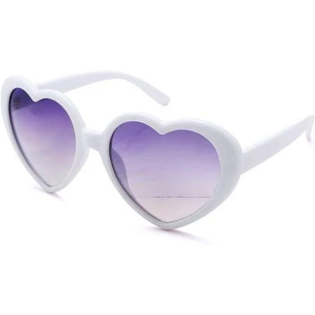 White Heart Shaped Sunglasses