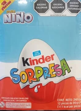 KINDER HUEVOS DE SOPRESA PARA NIÑO....12 PIEZAS