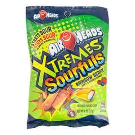 Xtremes Sourfuls Rainbow Berry Airheads Bites 6oz Peg Bag - 12ct