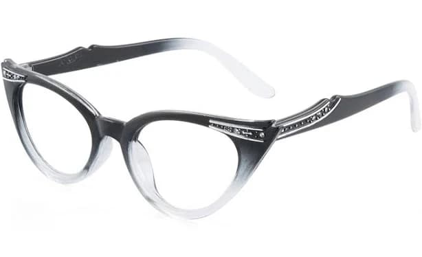 Samantha, Cat Eye Metal Eyeglasses, Black | Prescription Metal Eyeglasses | Progressive Lenses | Order Glasses Online | Prescription Glasses Online,