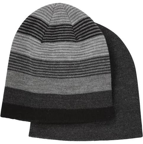 Mountain Warehouse Men's Striped Beanie 2-Pack