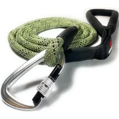Enthusiast Gear 6' Foot Climbing Rope Dog Leash with Locking Carabiner