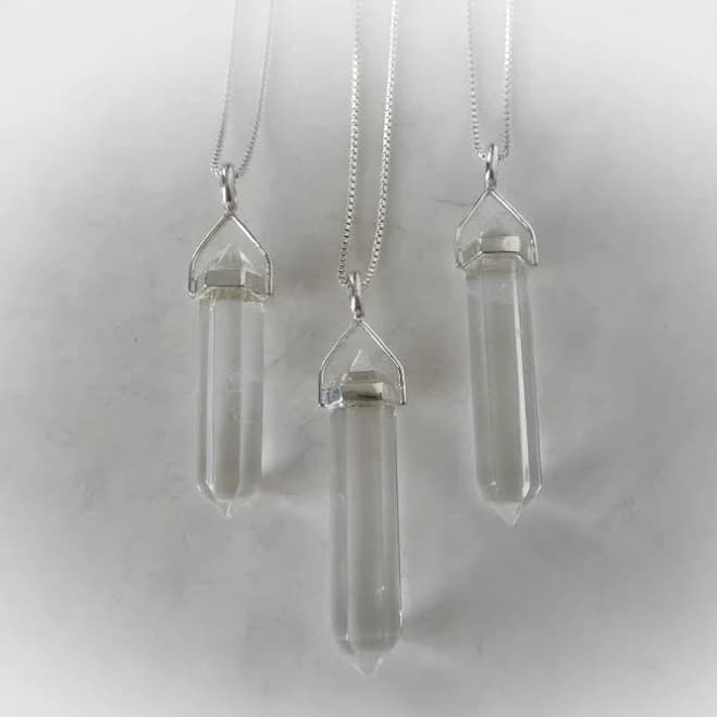 Sterling Gemstone Point Necklace