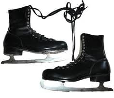 Vintage Black Ice Figure Skates Men's Size 10 with Canada Sheffield Steel Blades