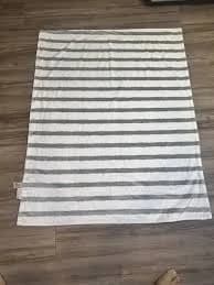 Lila and Jack White Gray Baby Blanket Plaid Square Reversible