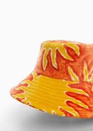 Printed terry cloth bucket hat - Women | MANGO Japan