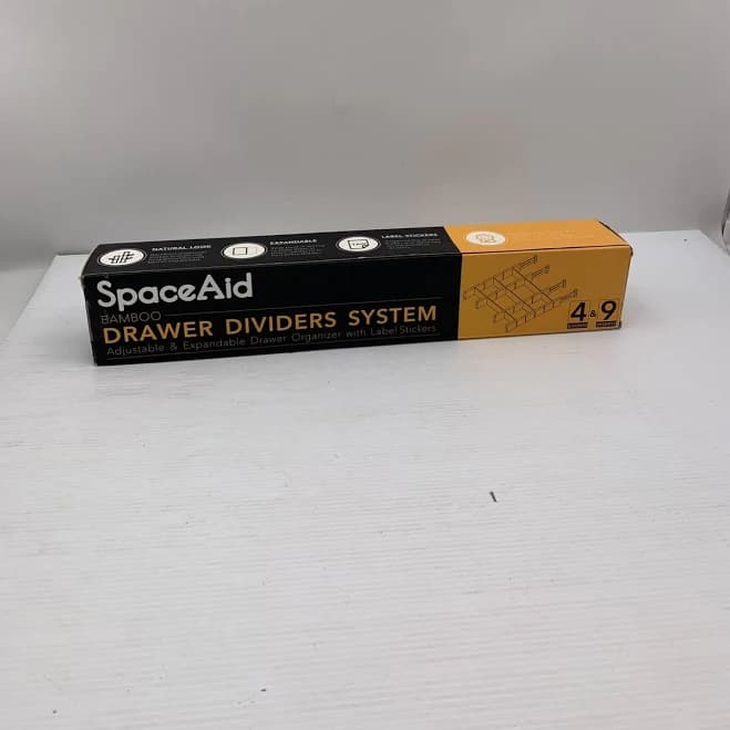 Adamsbargainshop Bamboo Drawer Dividers with Inserts and Labels
