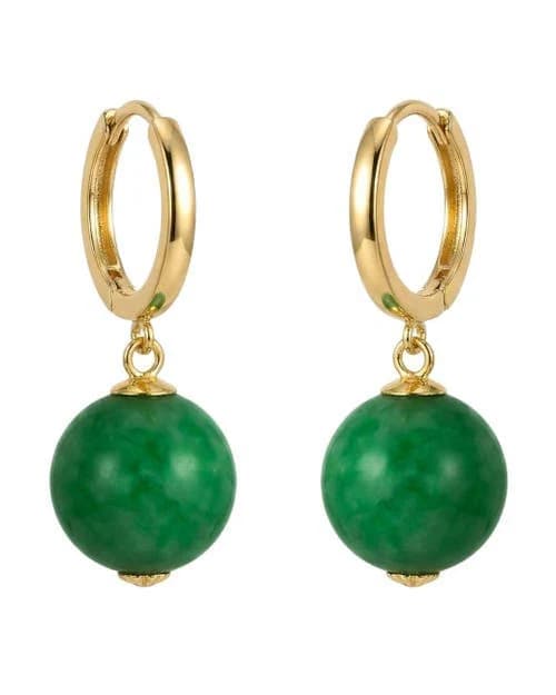 Seree Women's Jade Drop Earrings