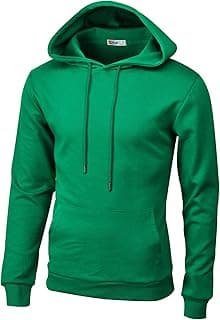Men's Pullover Hoodie Lightweight Long Sleeve with Kangaroo Pocket Slim Fit Basic Casual Sweatshirt