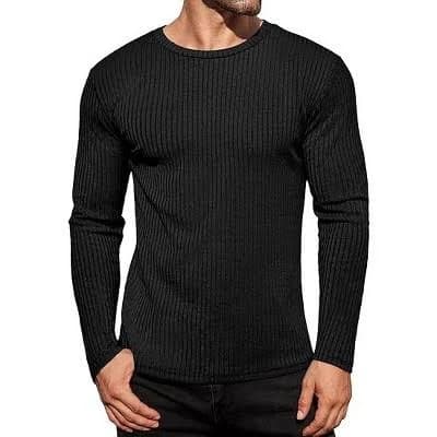 Ekouaer Men's Ribbed Thermal Long Sleeve Shirt
