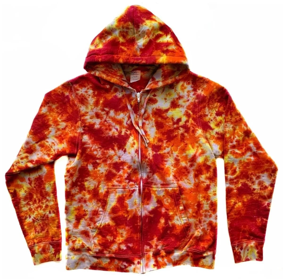 The Inferno Tie Dye Zipper Hoodie