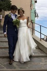 Sweetheart Simple White Chiffon Strapless Floor Length Wedding Dresses, MW243 Sweetheart Simple White Chiffon Strapless Floor Length Wedding Dresses,