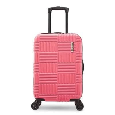 American Tourister NXT Checkered Hardside Carry On Spinner Suitcase