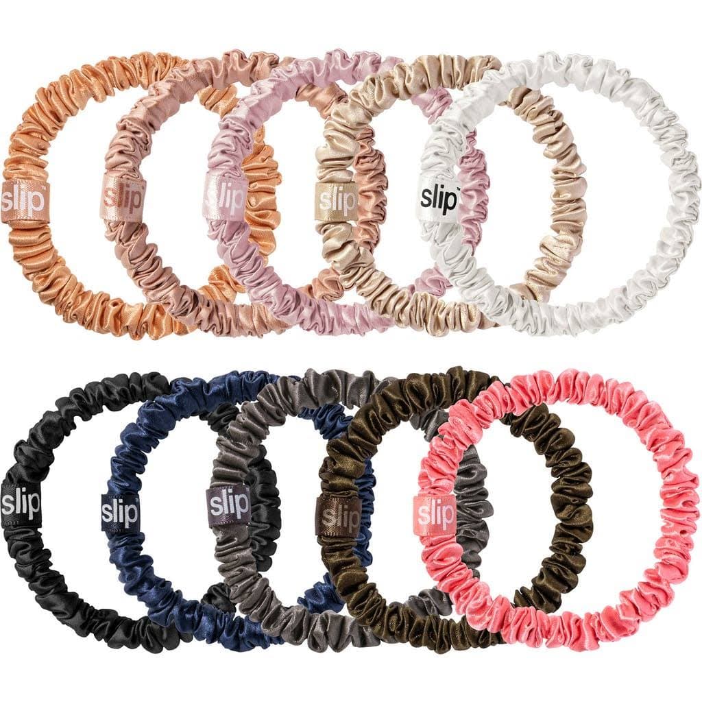 Slip Pure Silk Skinny Scrunchies (10-Pack)