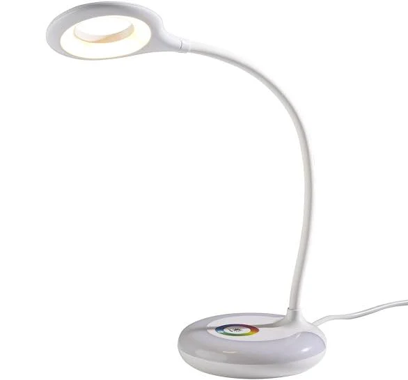 Mainstays 20" LED Ring Light Desk Lamp with Color Changing Base and USB Port