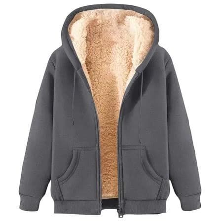 Posijego Women's Sherpa Lined Hoodies Full Zip up Fleece Sweatshirts Fall Winter Warm Jacket with Pockets
