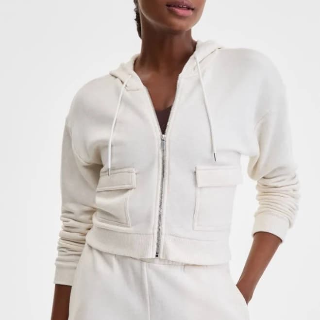 ID Ideology Women's Cropped Zippered Hoodie