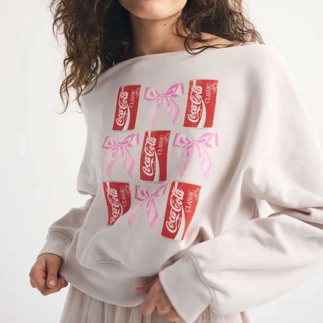 Abercrombie & Fitch Women's Coca-Cola Sunday Slash Top
