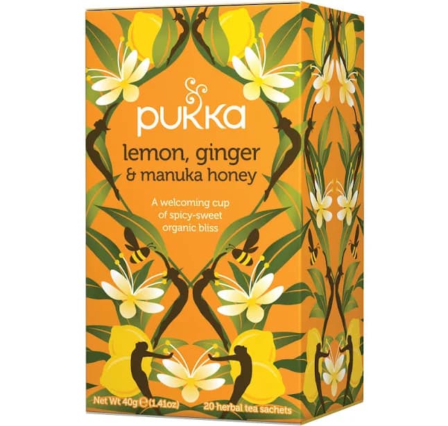 Pukka Lemon Ginger & Manuka Honey Organic Herbal Tea
