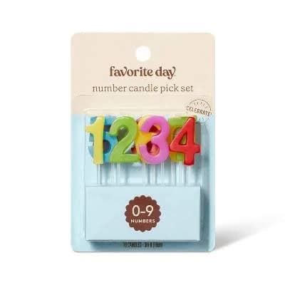 Target Rainbow Number Candles Favorite Day 10ct