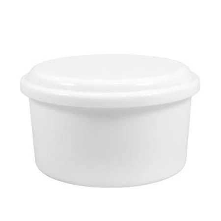 Ice Mold for Hand Shaved Ice Machine Shaved Ice Mold with Lid Hand Ice Crusher Machine Accessory, Size: 9.50X9.50X5.50cm/3.73X3.73X2.16in, White