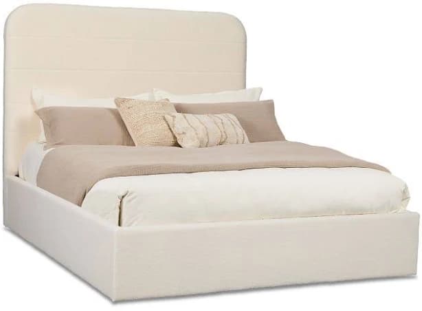 City Furniture - Modern Lyndie Beige Upholstered Platform Bed