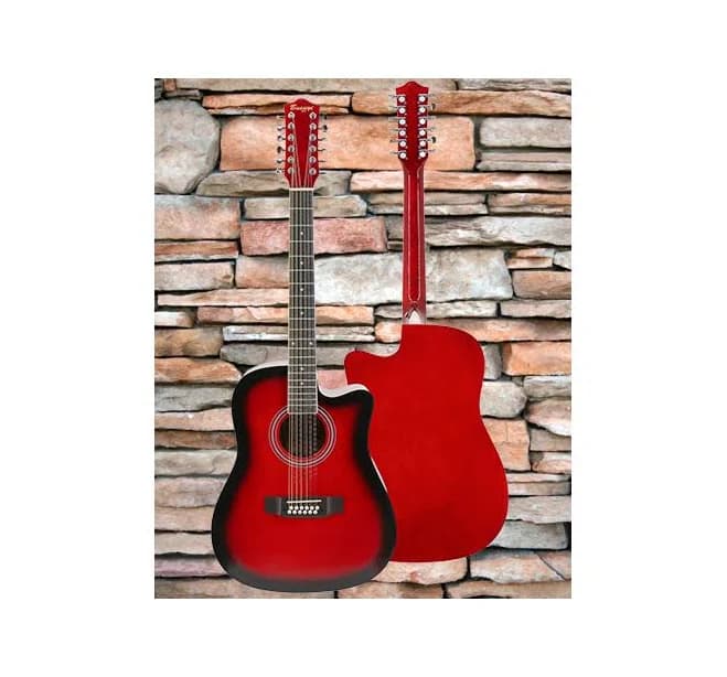 12 String Acoustic Busuyi Guitar (Maroon)