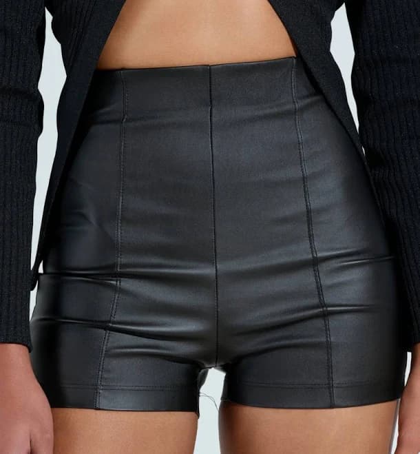 Akira Club High Waisted Pleather Shorts