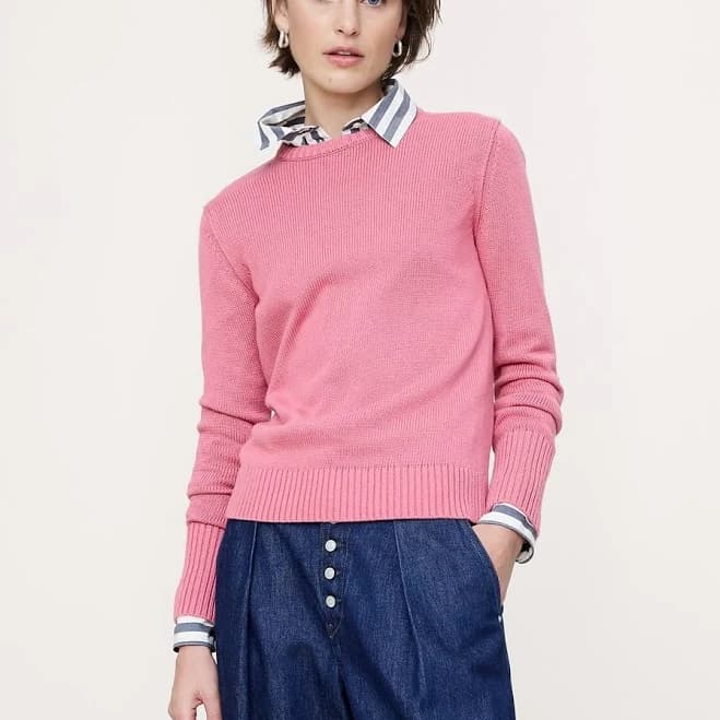 Banana Republic Women's Larkspur Cotton-silk Crew-Neck Sweater