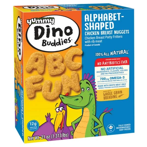 Yummy Alphabet-Shaped Chicken Breast Nuggets