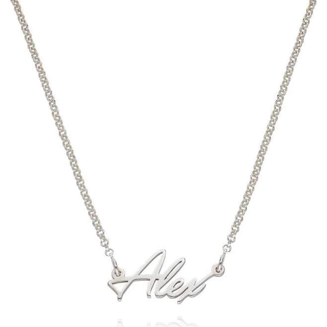Tiny Silver Name Necklace