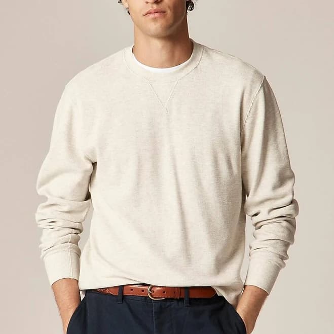 J.Crew Men's Jacquard Rib-Knit Crewneck