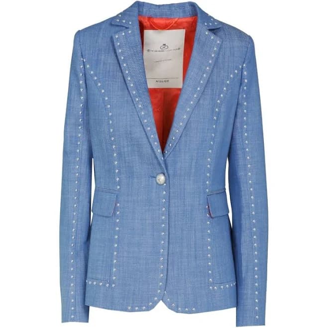 The Extreme Collection Women's Studded Denim Blazer