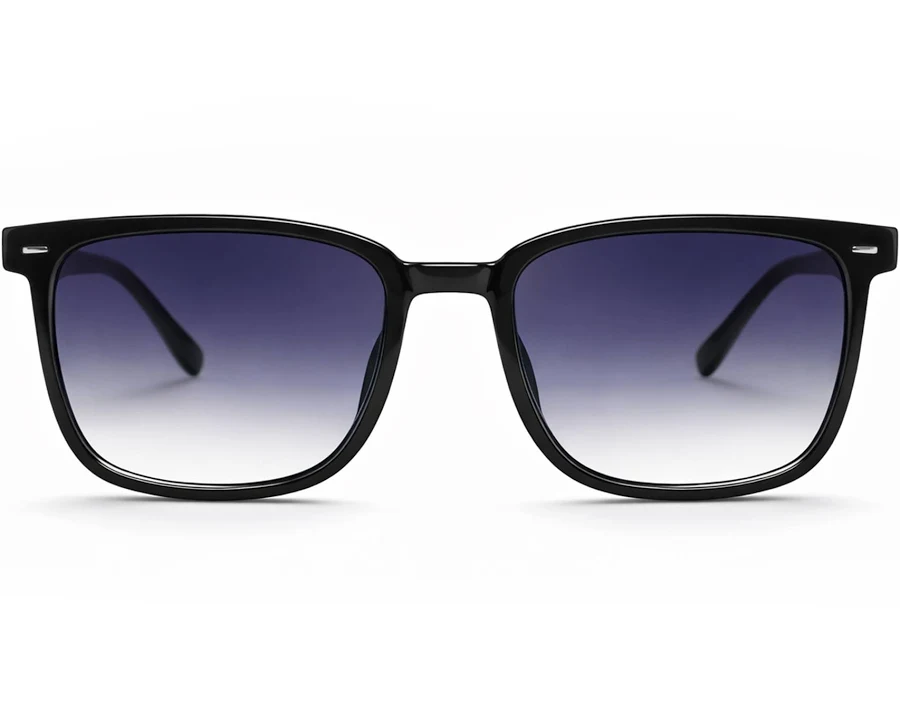 Tiffany Acetate Rectangle Sunglasses with Gradient Blue Lenses