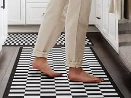 Amazon.com: FRESHMINT Vintage Checkerboard Anti-Fatigue Mat Set of 2, Cushioned Foam Comfort Mats for Floor, Waterproof Non Slip Kitchen Rug, Modern Decor, Sink, Terracotta : Home & Kitchen