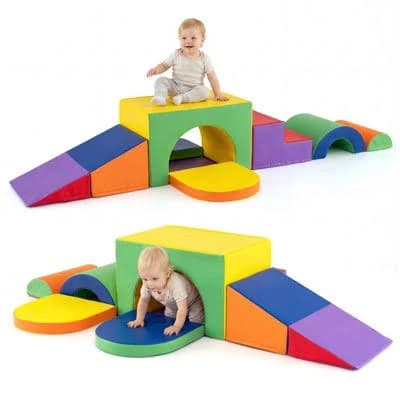 Gymax 7pcs Soft Foam Climbing Blocks Set