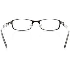 Unisex Optical Eyewear - Rectangle Shape, Metal Full Rim, Black - Walmart.com