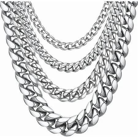 Chainshouse Stainless Steel Cuban Link Chain Necklace for Men Chains Birthday Christmas Valentines Jewelry Gift