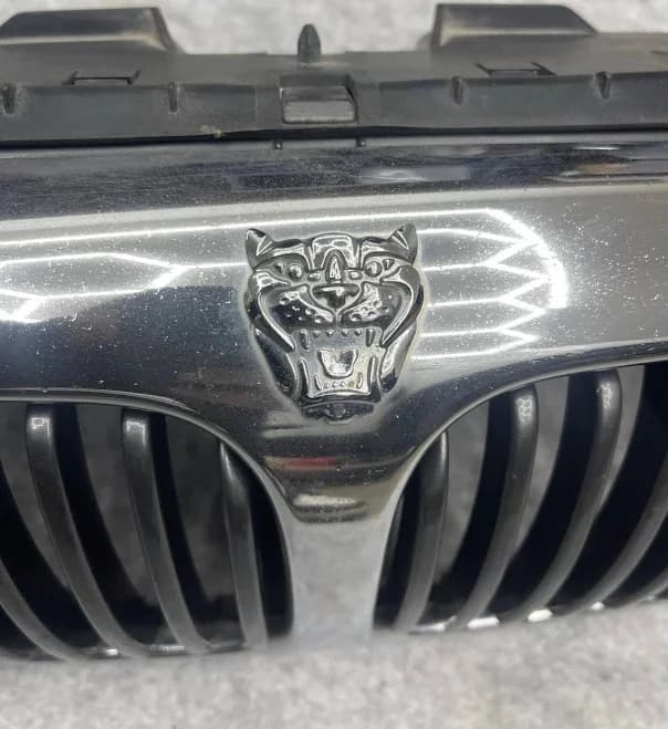 2002-08 Jaguar X-type Polished Chrome Grille With Emblem And Support
